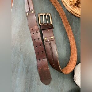 Aeropostale XL women’s Leather Belt with Brass buckle